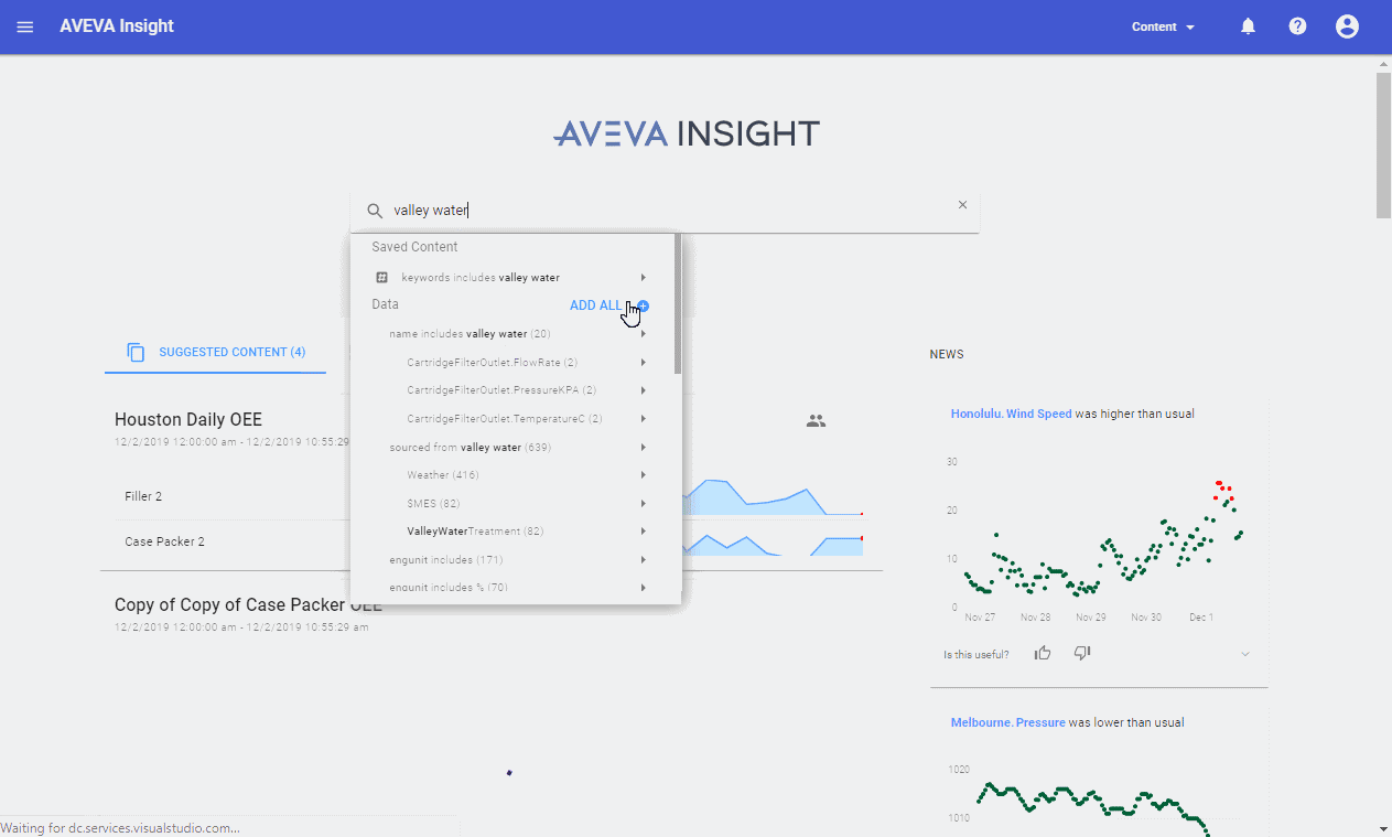 Navigating to an Asset page is easy. Simply search, click, and go!