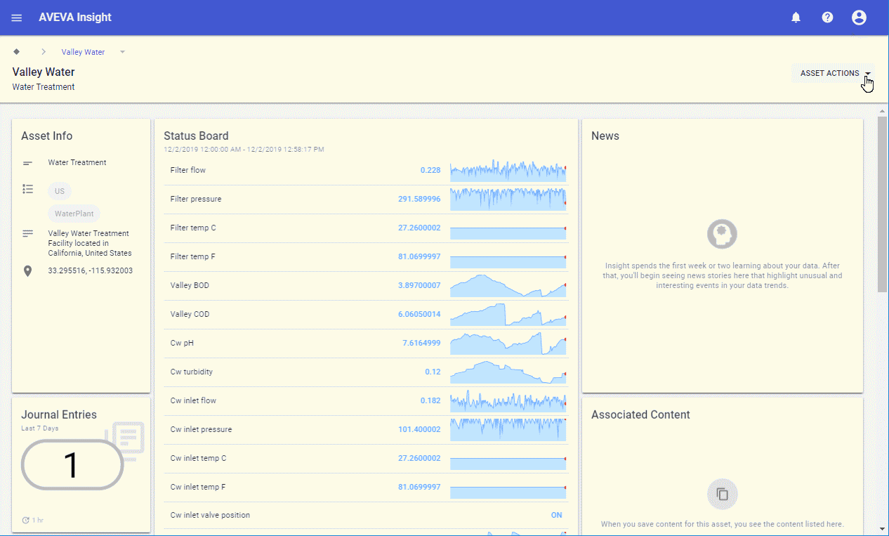 AVEVA Insight's new journal feature allows you to capture organizational knowledge in one convenient location