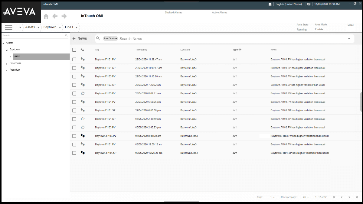 Picture of AVEVA™ Insight Newsfeed OMI App